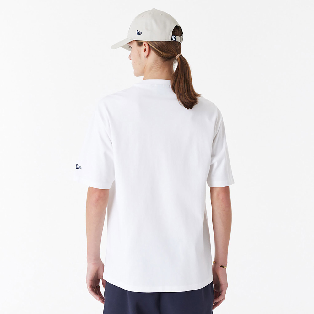 NEW ERA New York Yankees MLB Floral Logo White Oversized Ανδρικό T-Shirt - 2