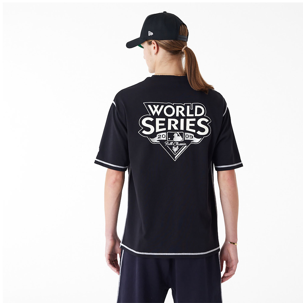 NEW ERA New York Yankees MLB World Series Black Oversized Ανδρικό T-Shirt - 2