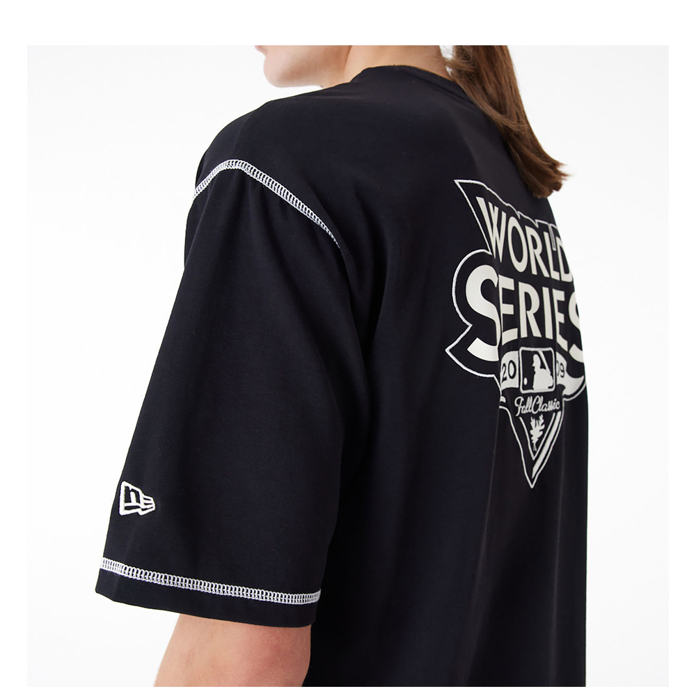 NEW ERA New York Yankees MLB World Series Black Oversized Ανδρικό T-Shirt - 3
