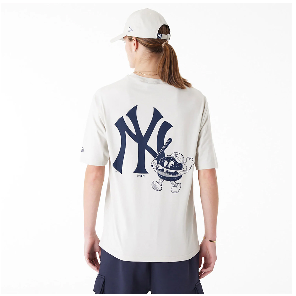 NEW ERA New York Yankees MLB Food Graphic Stone Oversized  Unisex T-Shirt - 4