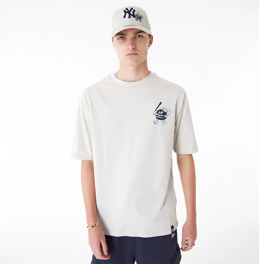NEW ERA New York Yankees MLB Food Graphic Stone Oversized  Unisex T-Shirt - 5
