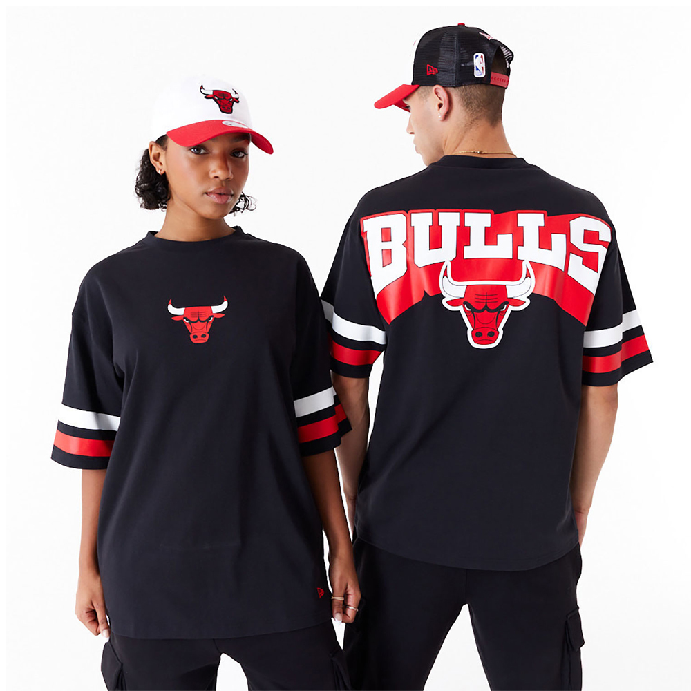 NEW ERA Chicago Bulls NBA Arch Graphic Black Oversized Unisex T-Shirt - Μαύρο