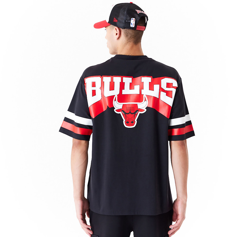 NEW ERA Chicago Bulls NBA Arch Graphic Black Oversized Unisex T-Shirt - 3