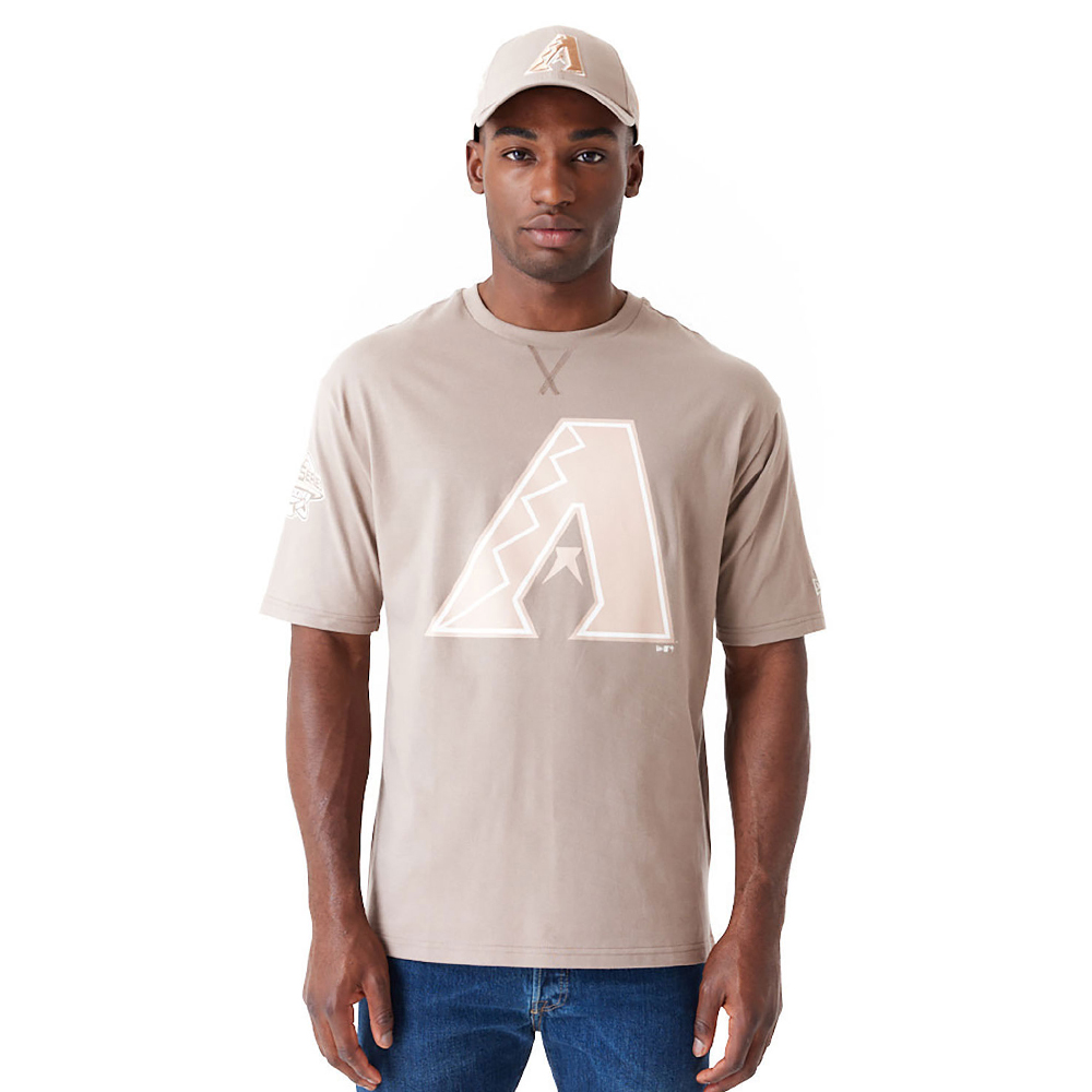 NEW ERA Arizona Diamondbacks World Series Pastel Brown Oversized T-Shirt - Μπεζ