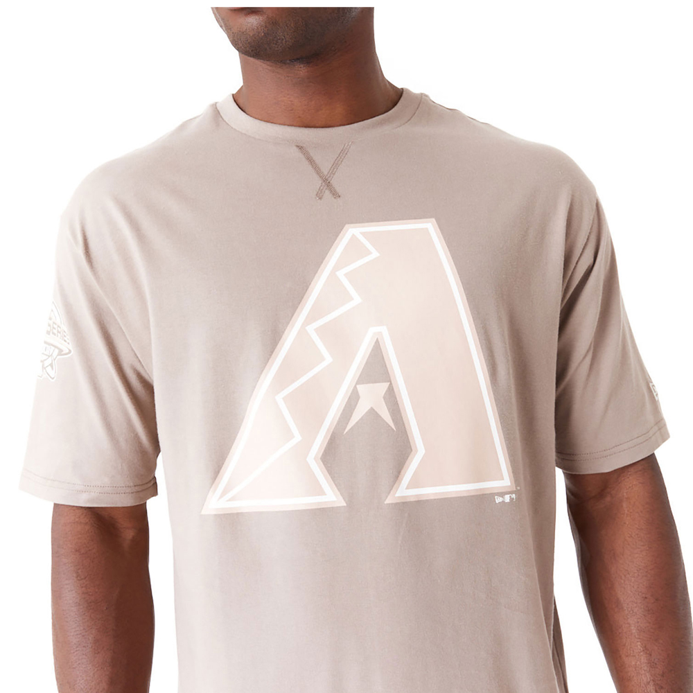 NEW ERA Arizona Diamondbacks World Series Pastel Brown Oversized T-Shirt - 3