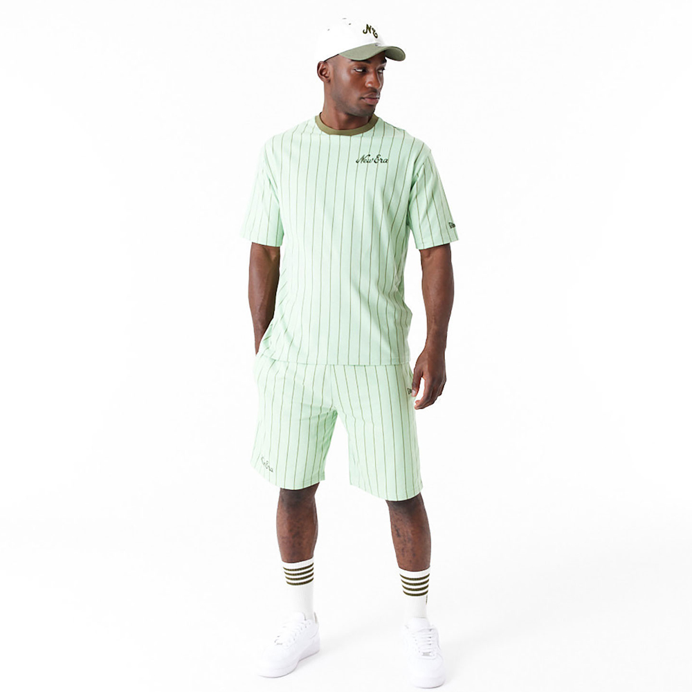 NEW ERA  Pinstripe Bright Green Oversized Unisex T-Shirt - 5