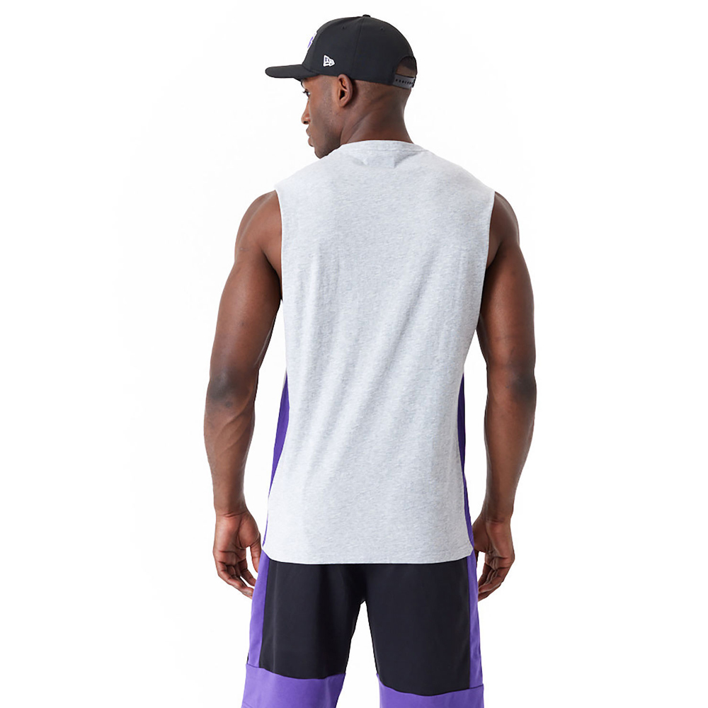 NEW ERA LA Lakers Colour Block Grey Tank Top  - 3