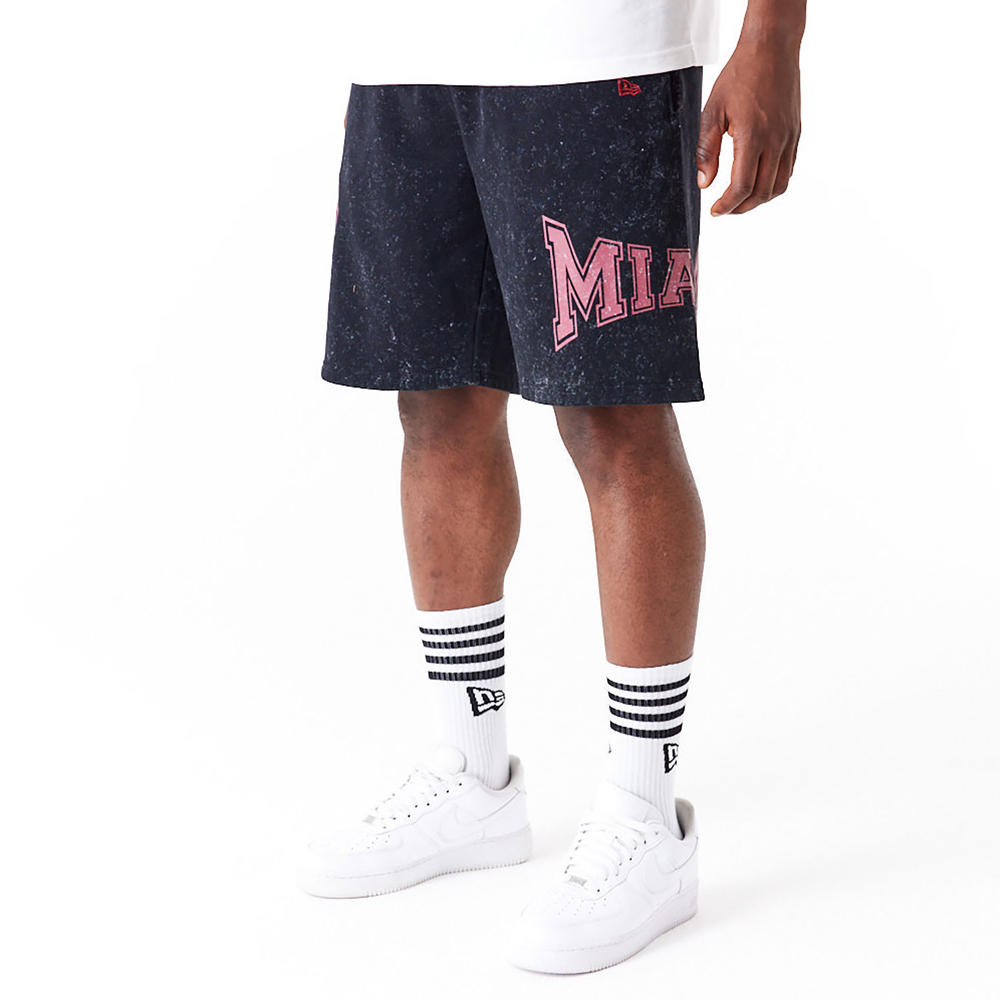 NEW ERA Miami Heat NBA Washed Black Shorts Ανδρικό Σορτς - 2