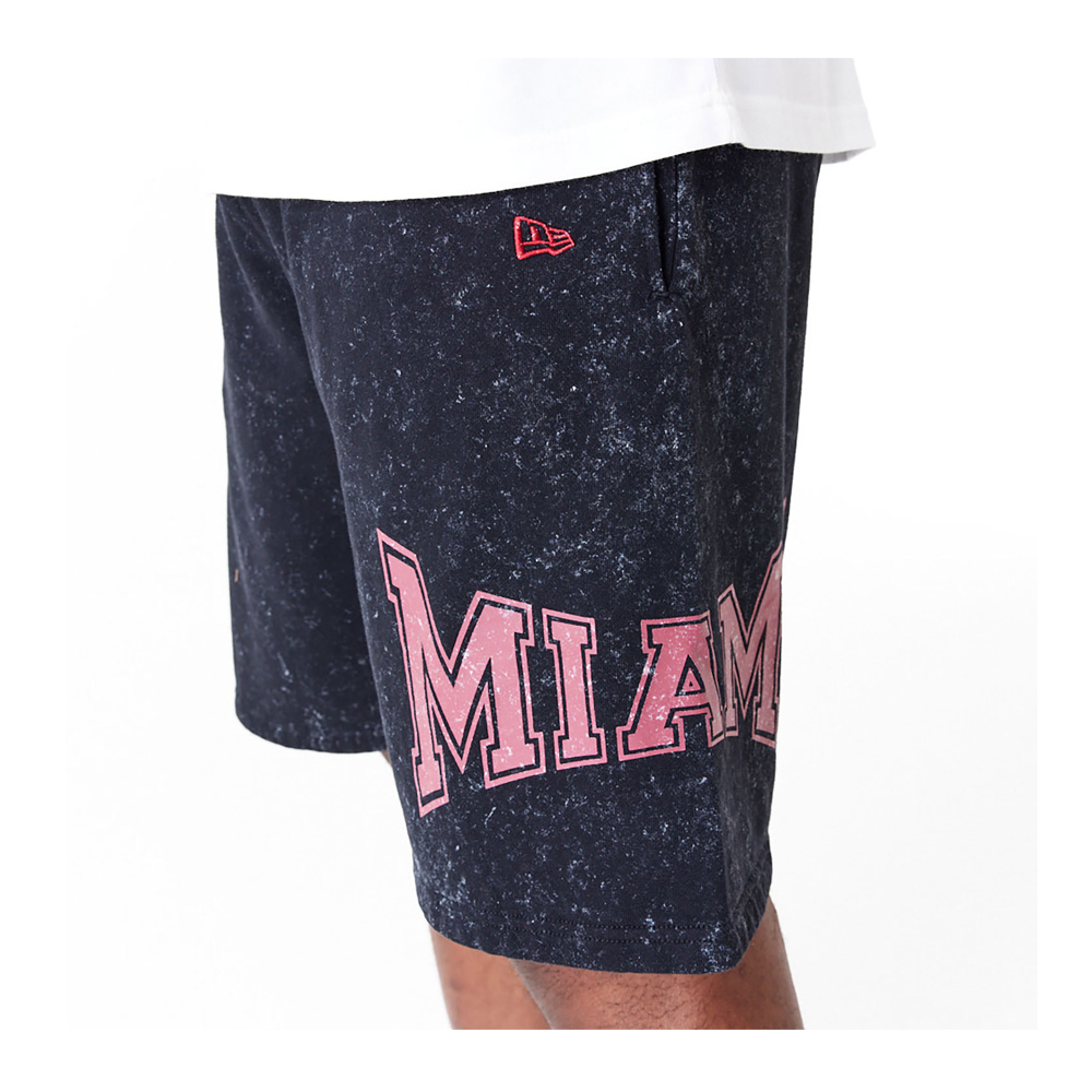 NEW ERA Miami Heat NBA Washed Black Shorts Ανδρικό Σορτς - 4