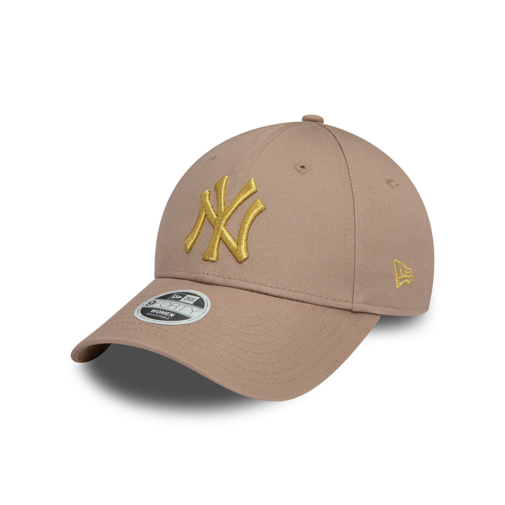 NEW ERA New York Yankees Womens Metallic 9FORTY Adjustable Cap Καπέλο - Μπεζ