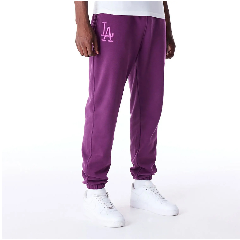 NEW ERA Los Angeles Dodgers Essential Dark Purple Fleece Joggers Ανδρικό Παντελόνι Φόρμας - Μωβ