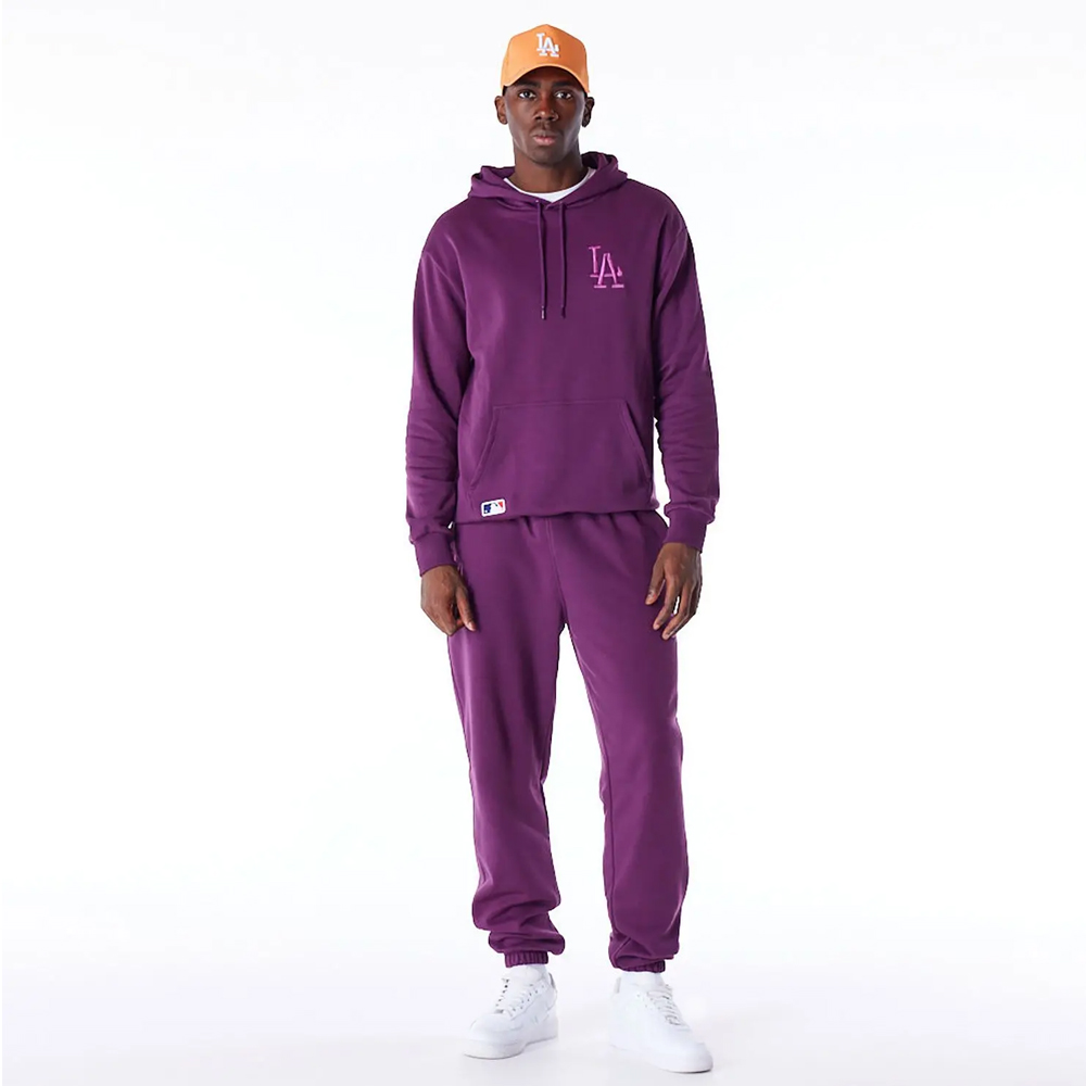 NEW ERA Los Angeles Dodgers Essential Dark Purple Fleece Joggers Ανδρικό Παντελόνι Φόρμας - 3