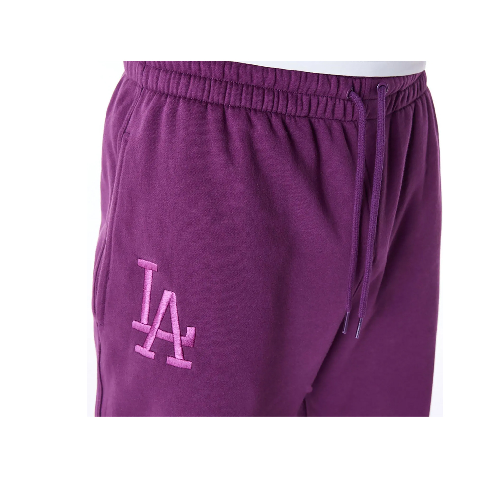 NEW ERA Los Angeles Dodgers Essential Dark Purple Fleece Joggers Ανδρικό Παντελόνι Φόρμας - 5