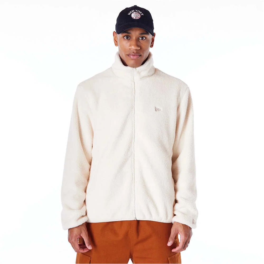 NEW ERA Light Stone Sherpa Jacket Ανδρικό Μπουφάν - Κρεμ