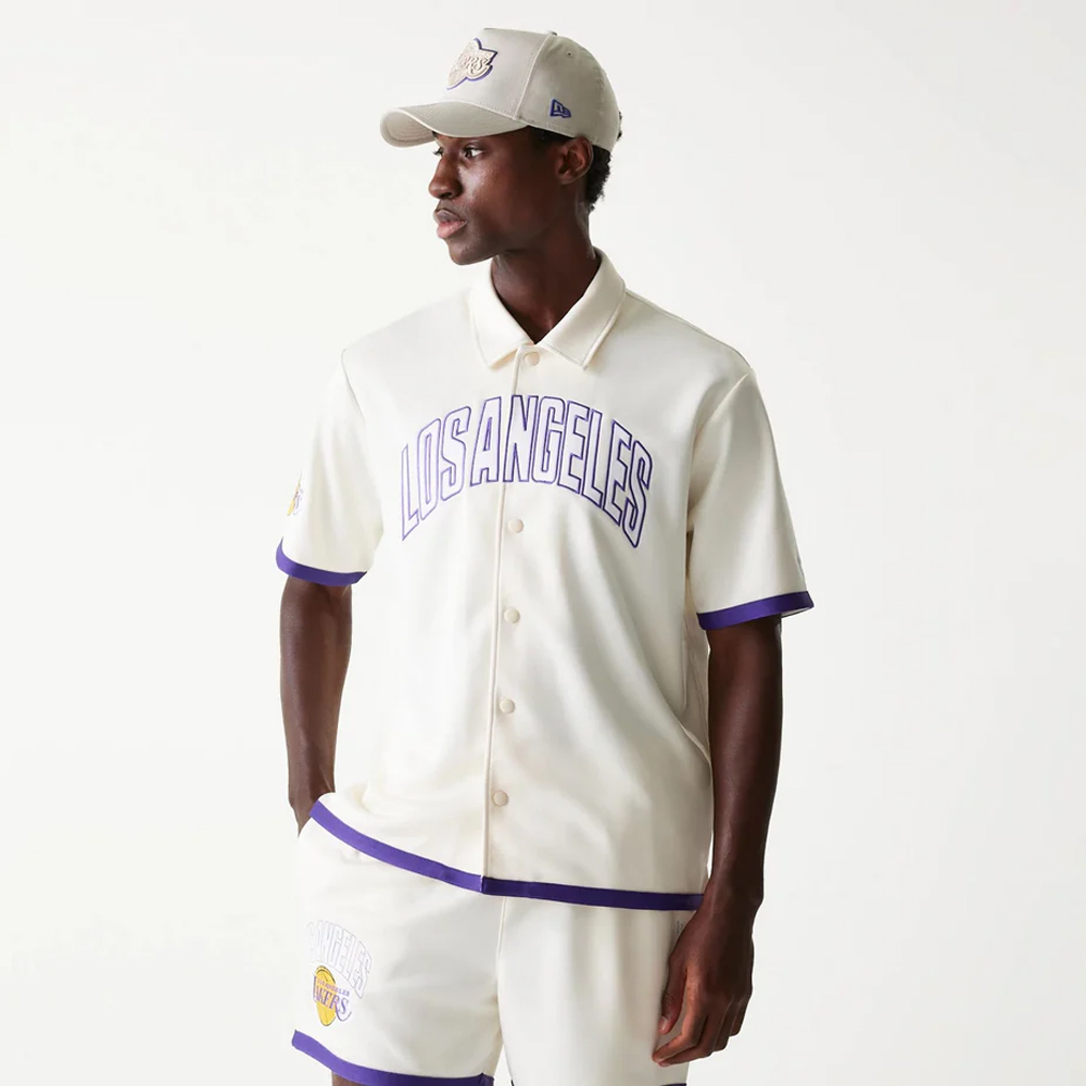 NEW ERA NBA Snap Button Shirt Lakers Ανδρικό Πουκάμισο  - 1