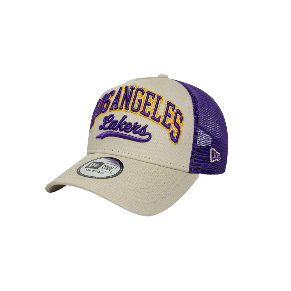 NEW ERA Script Trucker LA Lakers Ανδρικό Καπέλο - Κρεμ