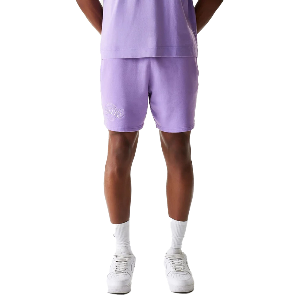 NEW ERA NBA Washed Short LA Lakers Ανδρικό Σορτσάκι  - Μωβ