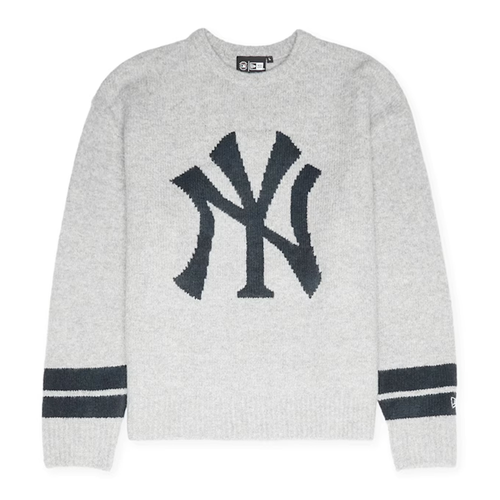 NEW ERA MLB New York Yankees Knit Sweater Unisex Πουλόβερ - Γκρι