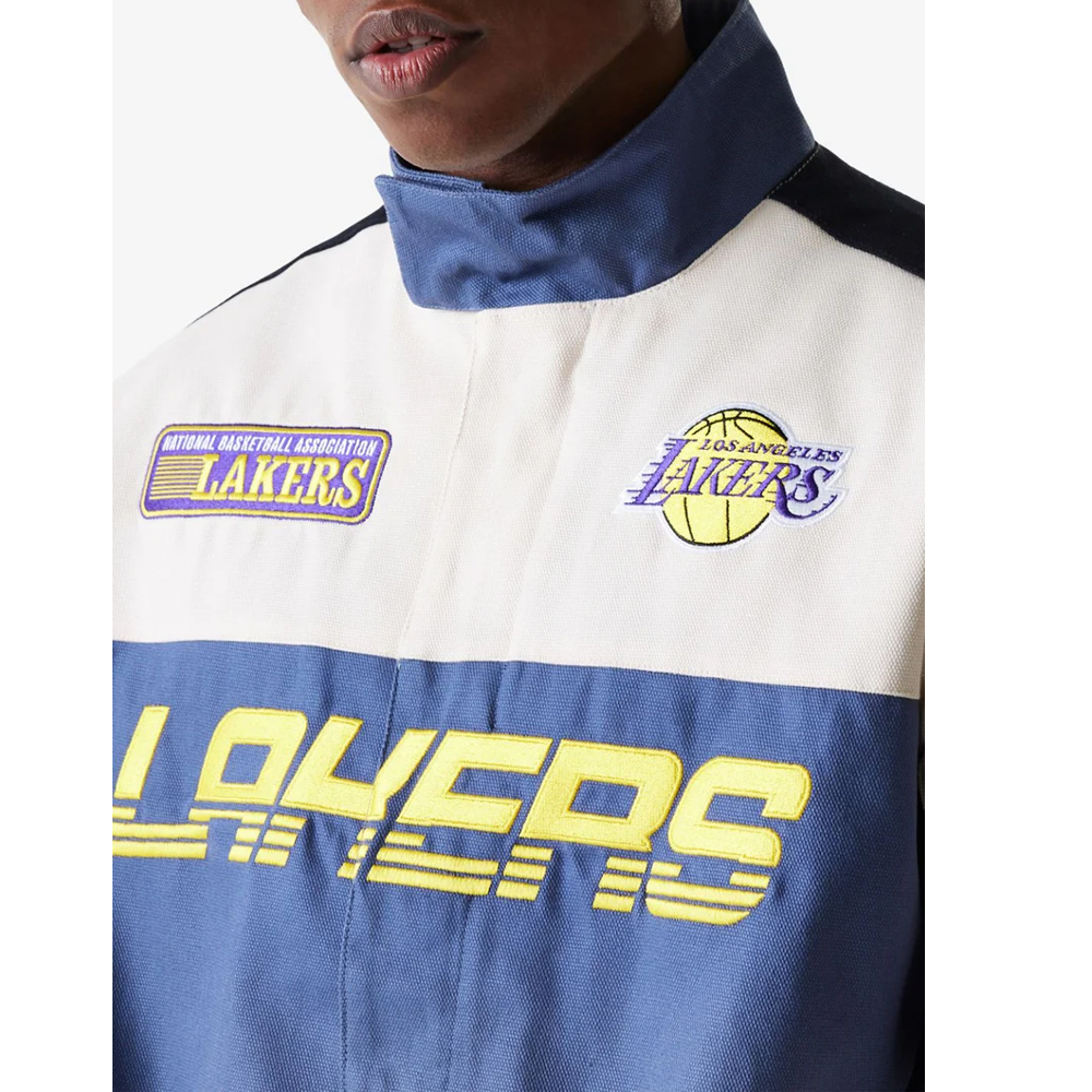 NEW ERA LA Lakers NBA Motorsports Jacket Ανδρικό Μπουφάν - 4