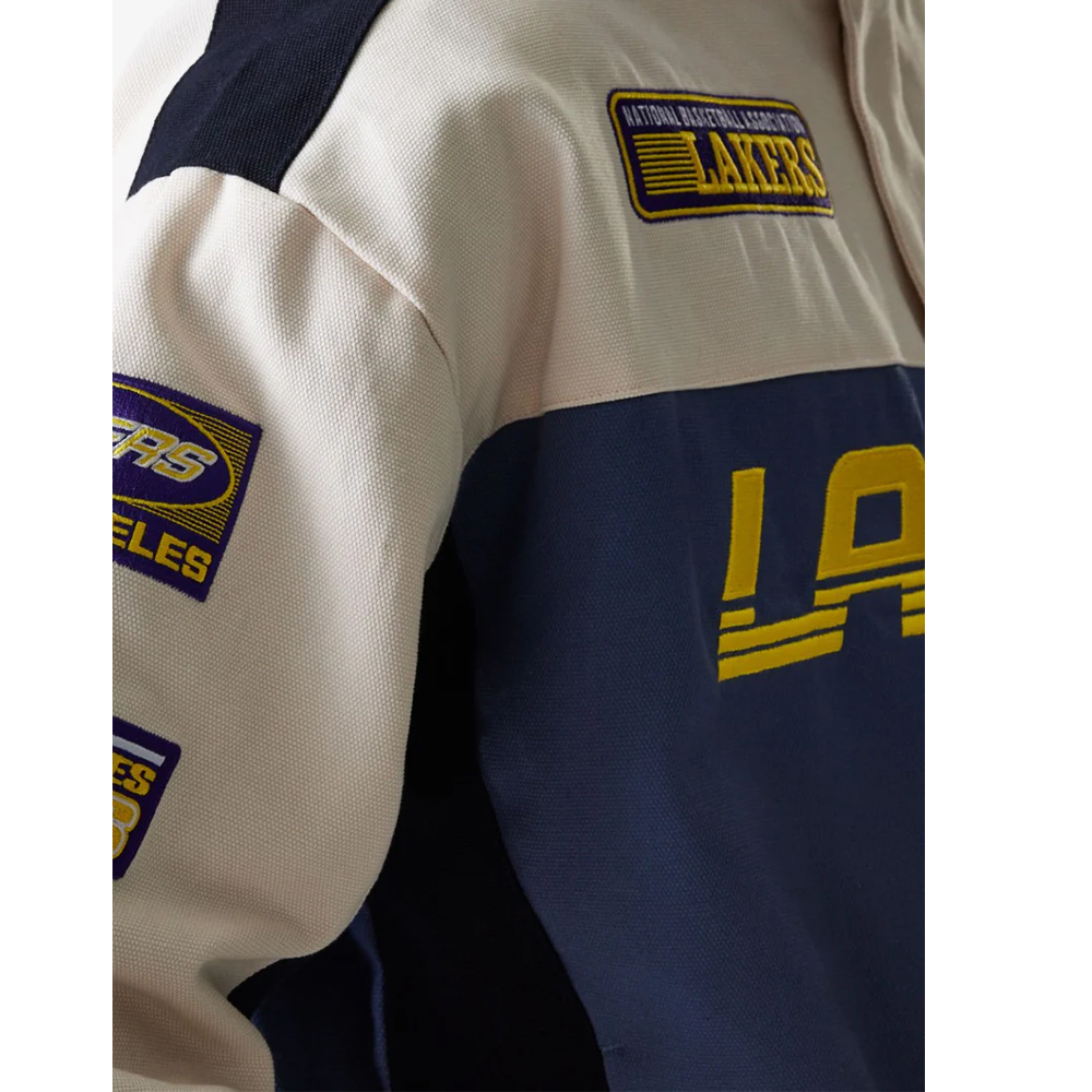 NEW ERA LA Lakers NBA Motorsports Jacket Ανδρικό Μπουφάν - 5