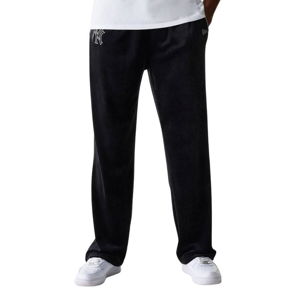 NEW ERA New York Yankees MLB Velour Track Pants Unisex Βελούδινο Παντελόνι Φόρμας - Μαύρο