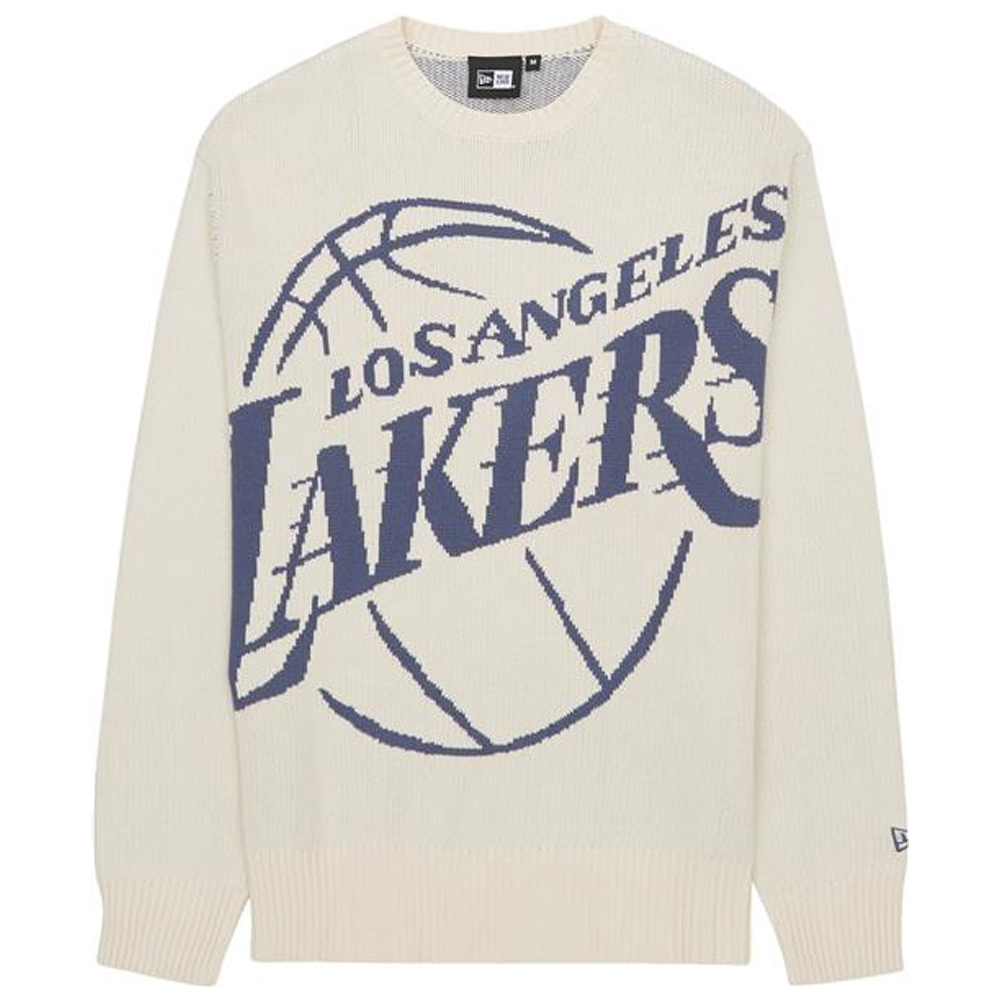 NEW ERA LA Lakers NBA Oversized Knit Sweater Unisex Πουλόβερ - Μπεζ