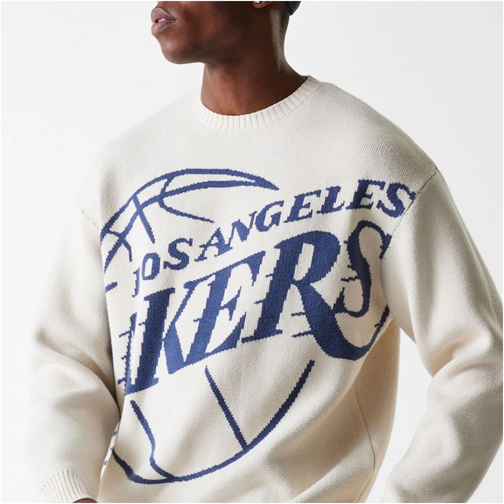 NEW ERA LA Lakers NBA Oversized Knit Sweater Unisex Πουλόβερ - 2