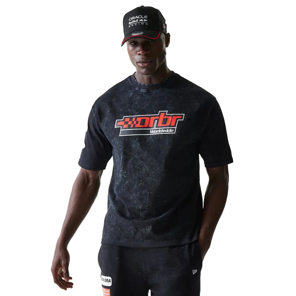 NEW ERA Red Bull Racing Graphic Oversized Tee Ανδρικό T-Shirt - Μαύρο