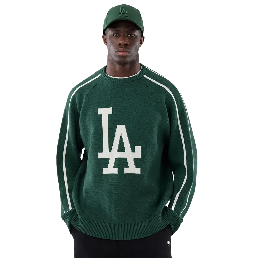 NEW ERA LA Dodgers MLB Knit Sweater Unisex Πουλόβερ - Πράσινο