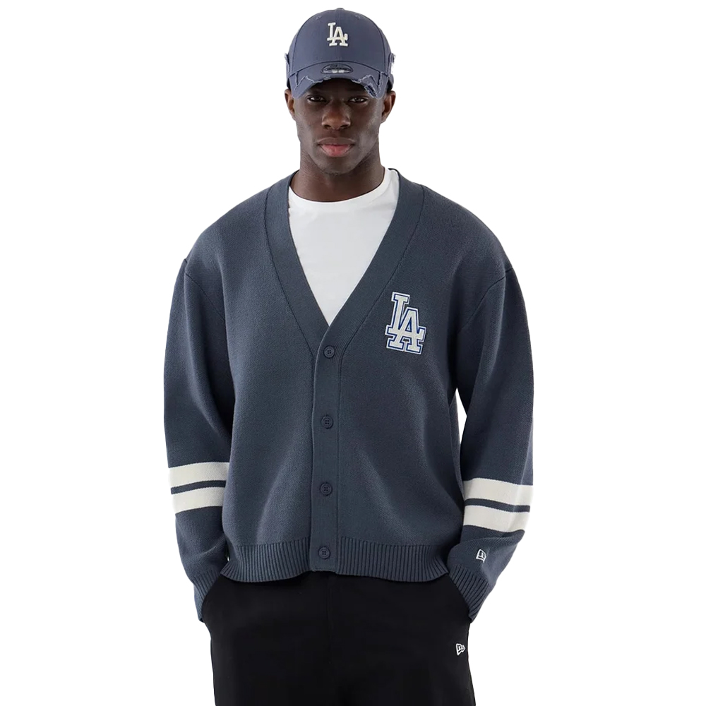 NEW ERA LA Dodgers MLB Knit Cardigan Unisex Ζακέτα - Γκρι