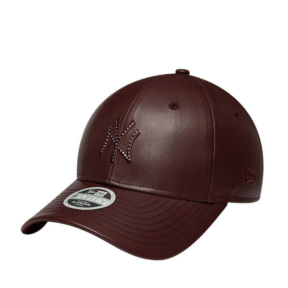 NEW ERA Diamante Pu  9Forty New York Yankees Cap Γυναικείο Καπέλο - Μπορντώ