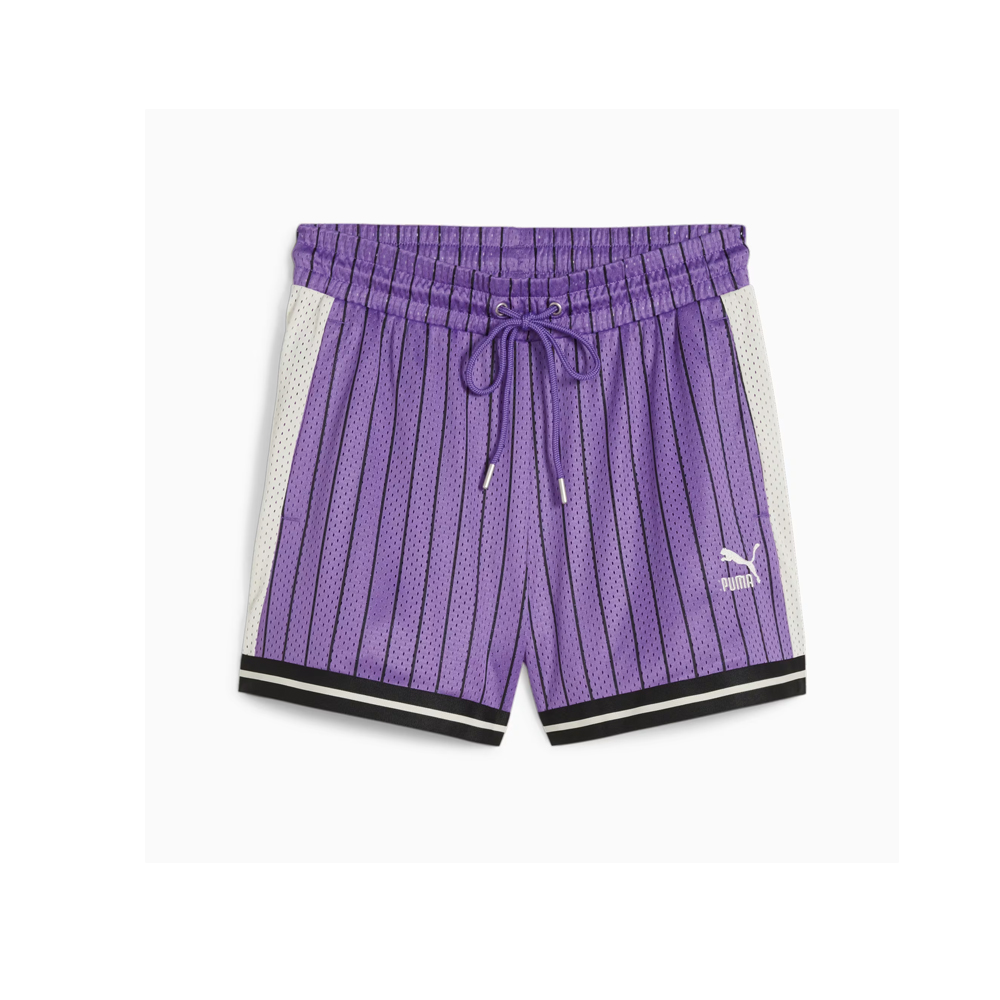 PUMA T7 Women's Mesh Shorts Γυναικείο Σορτς - Μωβ