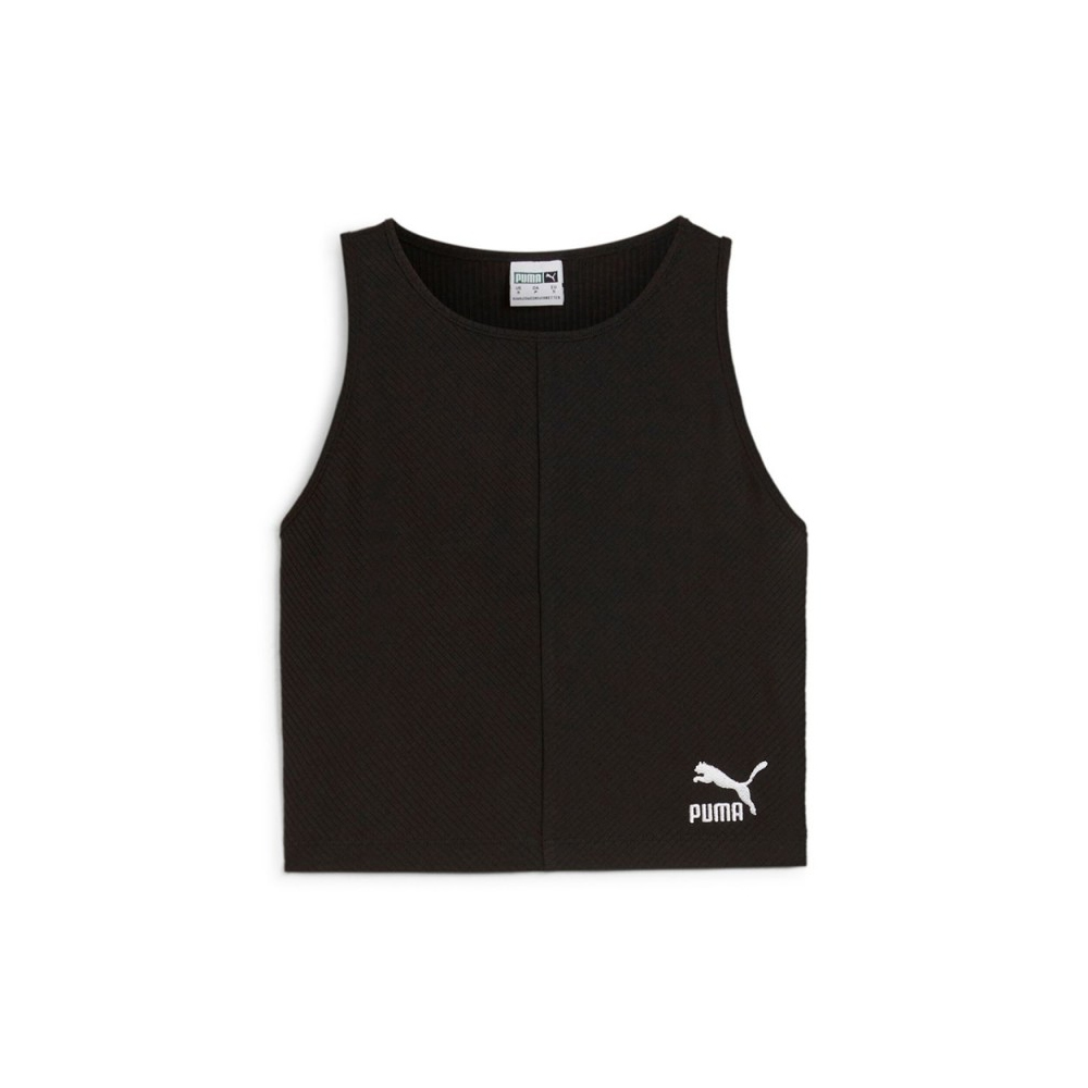 PUMA Classics Ribbed Crop Top Γυναικείο Crop Αμάνικο - 4