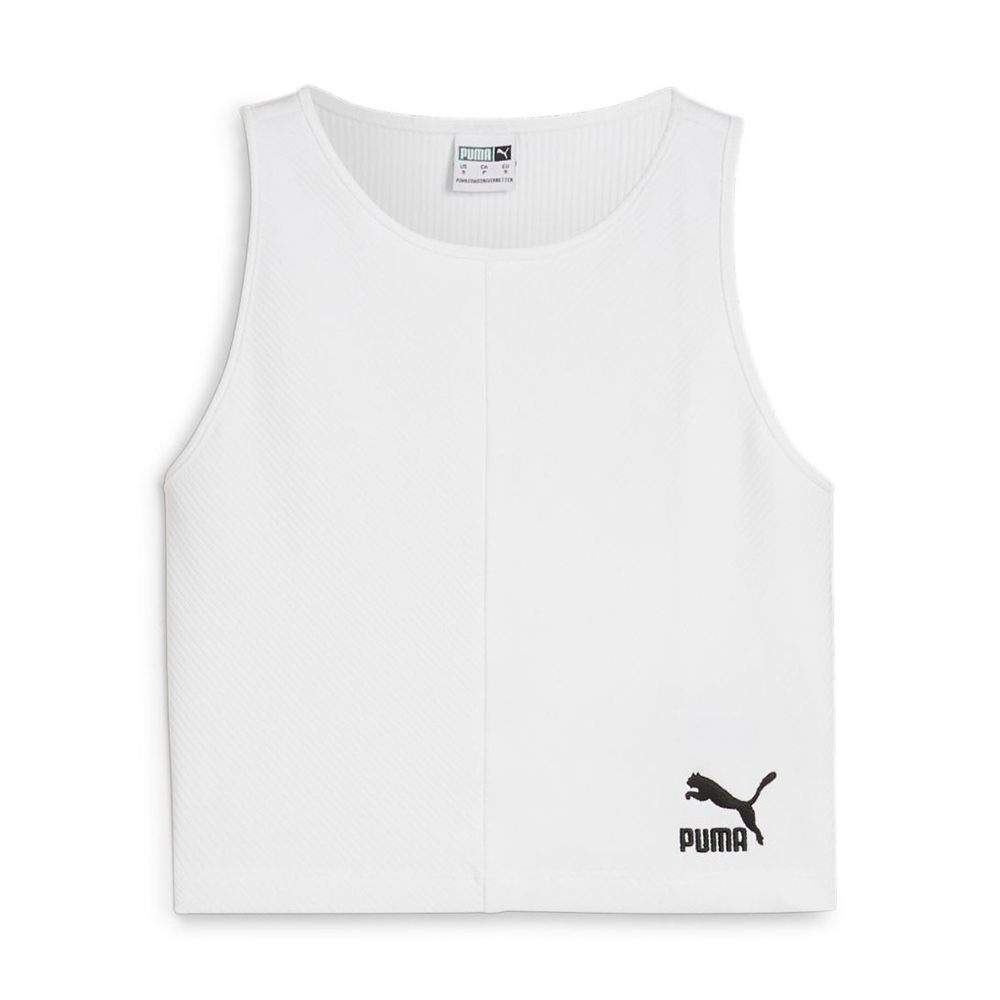 PUMA Classics Ribbed Crop Top Γυναικείο Crop Αμάνικο - 4