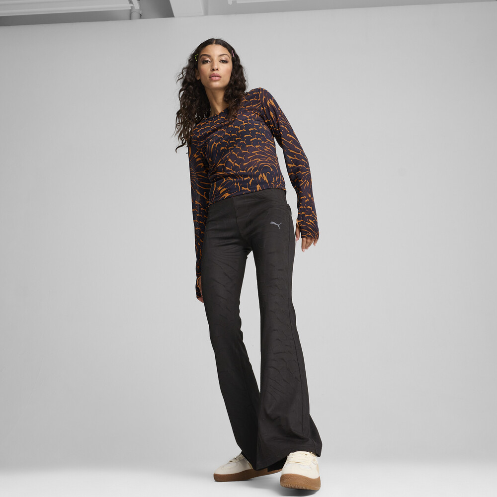 PUMA DARE TO AOP Mesh Long Sleeve Tee Γυναικεία Μακρυμάνικη Μπλούζα Με Διαφάνεια - 4