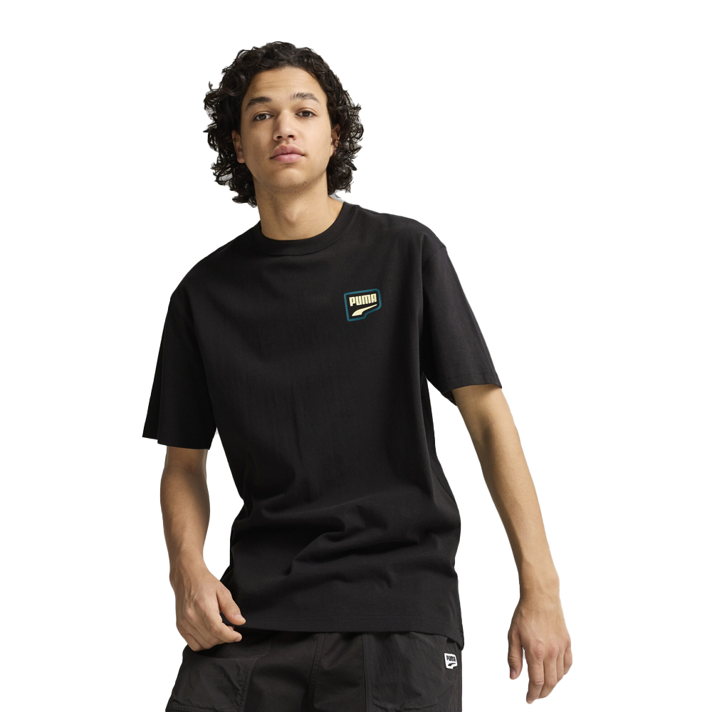 PUMA Downtown Relaxed Graphic Tee Ανδρικό T-Shirt - Μαύρο