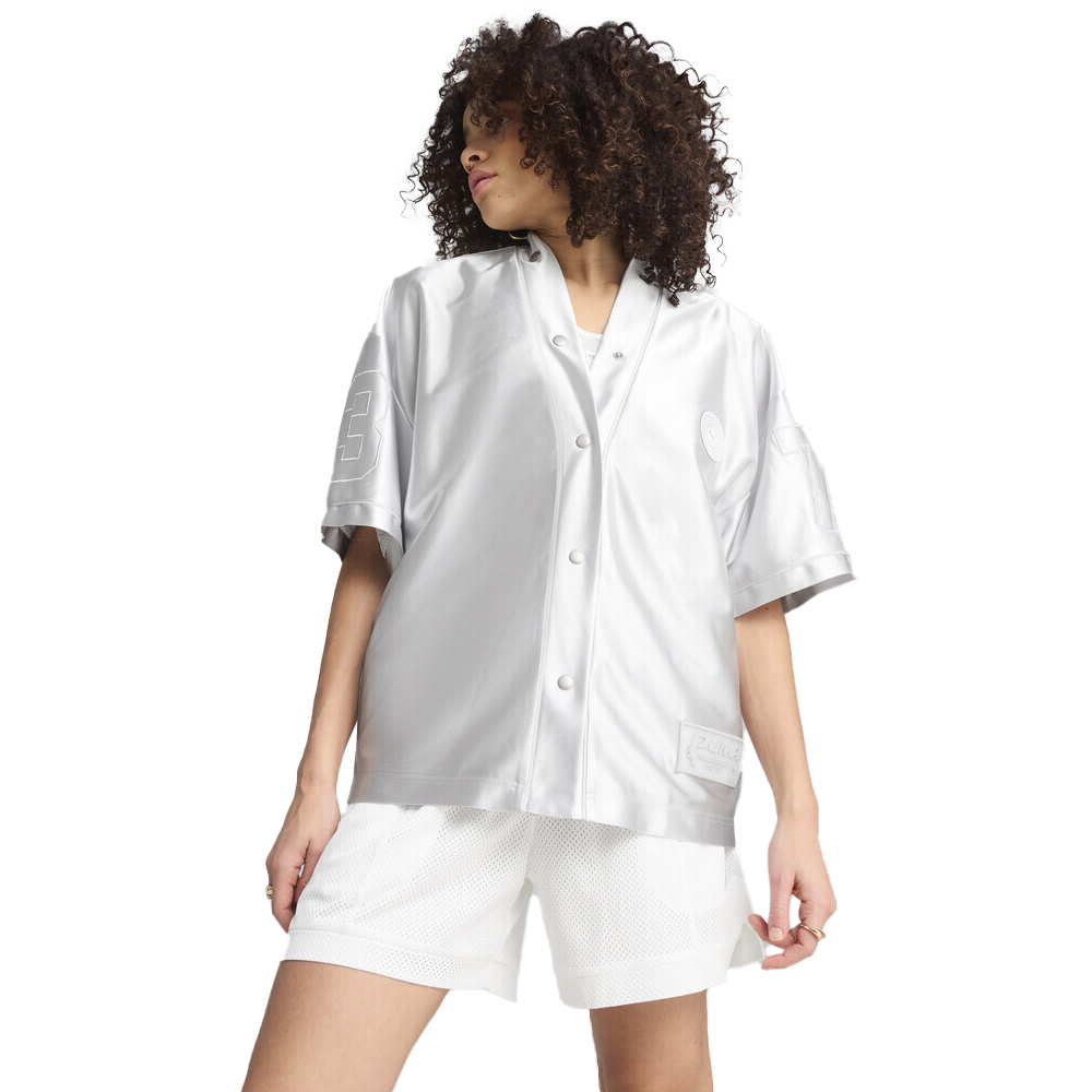 PUMA Jer-She Basketball Jersey Γυναικεία Μπλούζα  - Ασημί