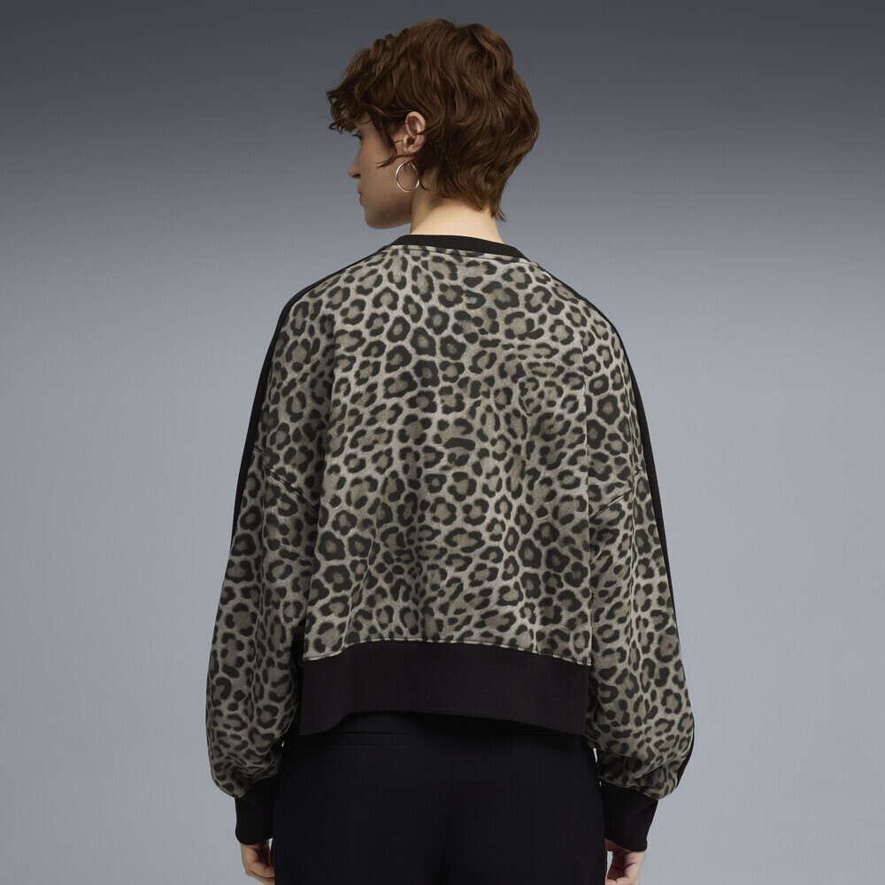 PUMA  T7 Leo Over-Oversized Crew TR Γυναικείο Φούτερ - 4