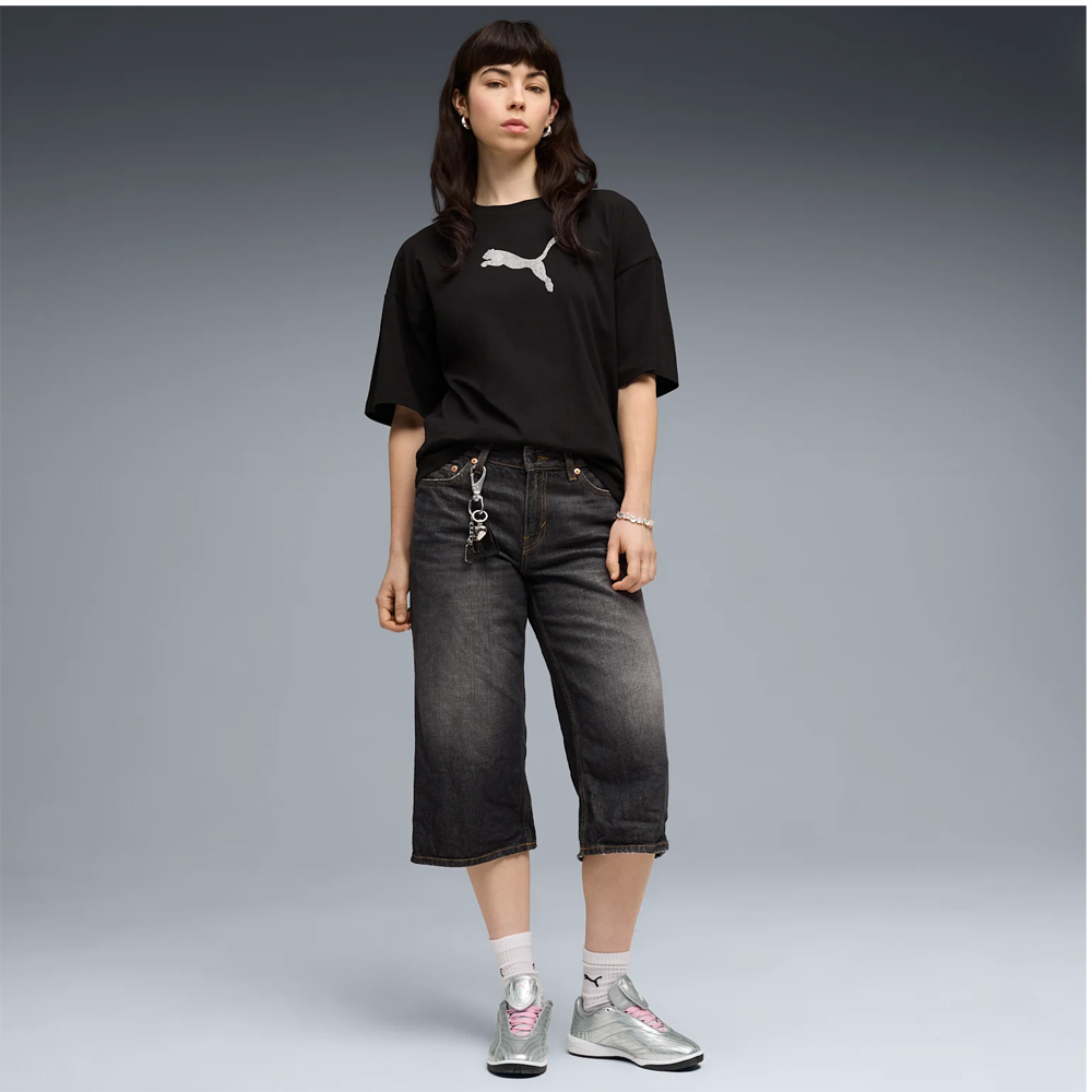 PUMA Essentials Graphics Bedazzled Oversized Tee Γυναικείο T-Shirt - 3