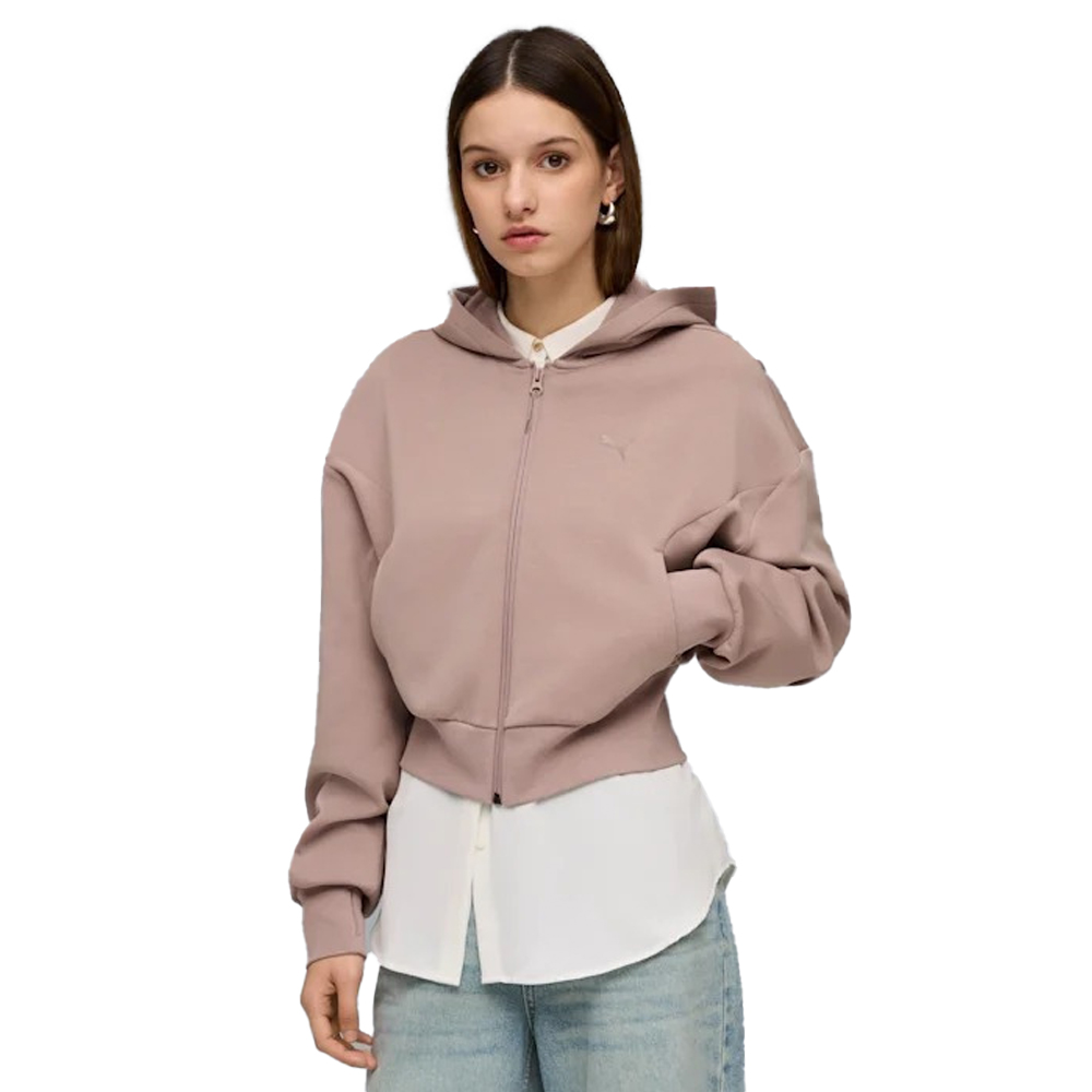 PUMA PUMATECH Sense Full-Zip Hoodie Γυναικεία Ζακέτα Με Κουκούλα - Ροζ