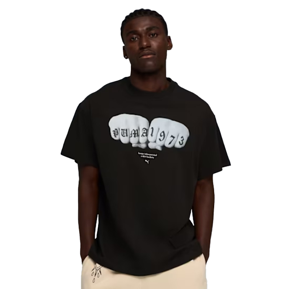 PUMA Swish N’ Ink Tee Ανδρικό T-Shirt - Μαύρο