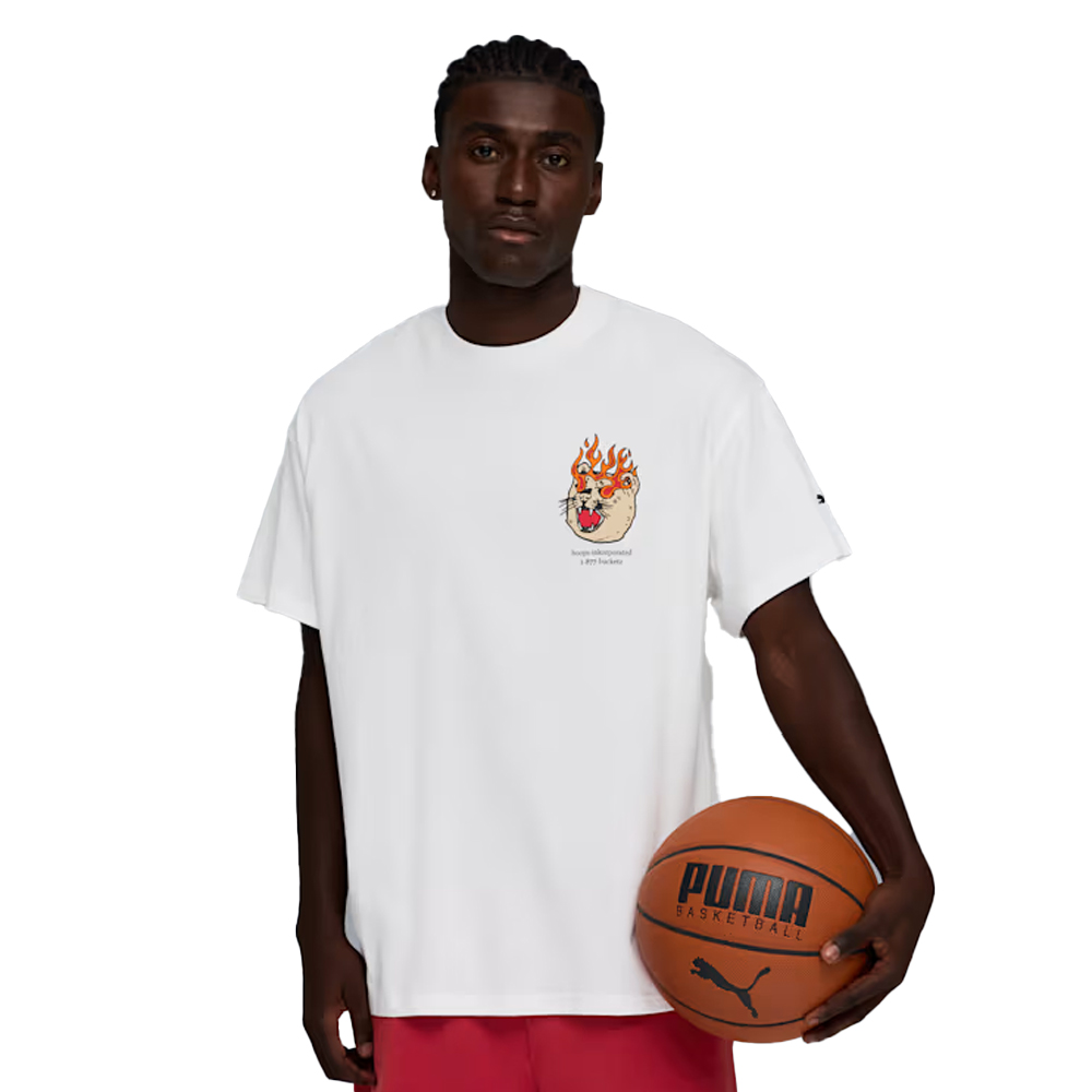 PUMA Swish N’ Ink Tee Ανδρικό T-Shirt - Λευκό