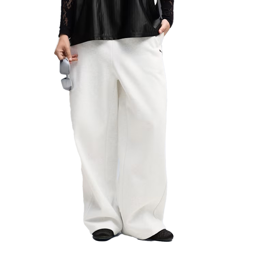 PUMA Street Glam Slouchy Bedazzled Pants Γυναικείο Παντελόνι Φόρμας - Λευκό
