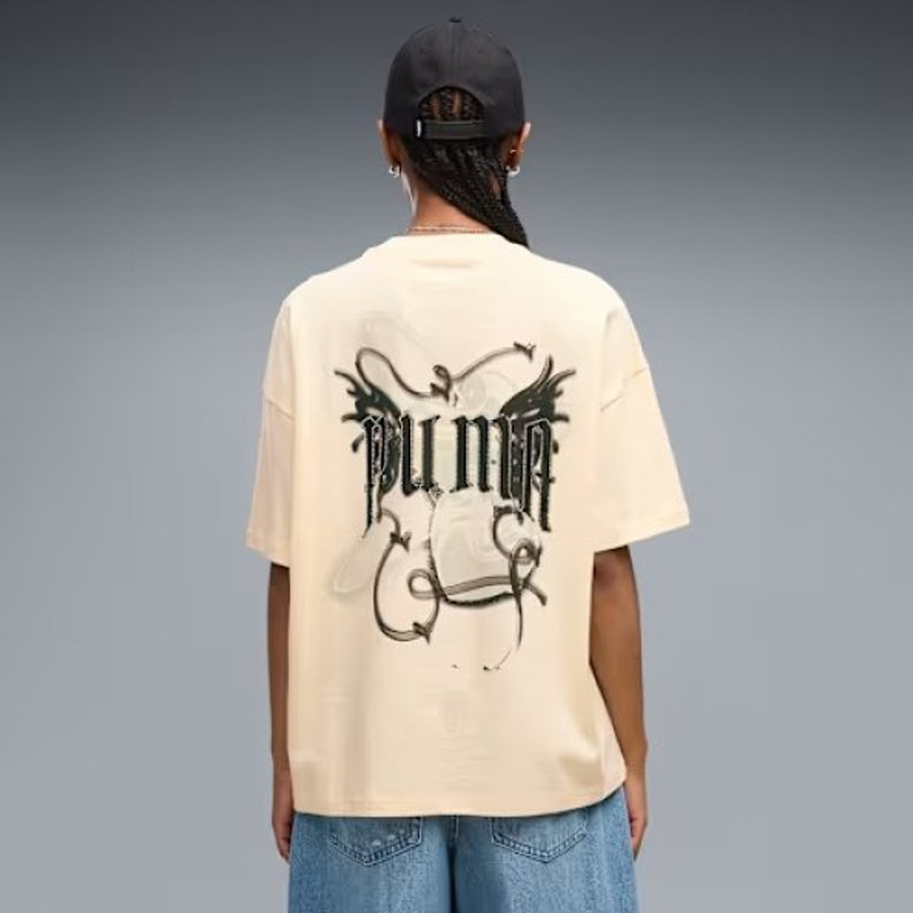 PUMA Street Glam Oversized Bedazzled Graphic Tee  Γυναικείο T-Shirt - 2