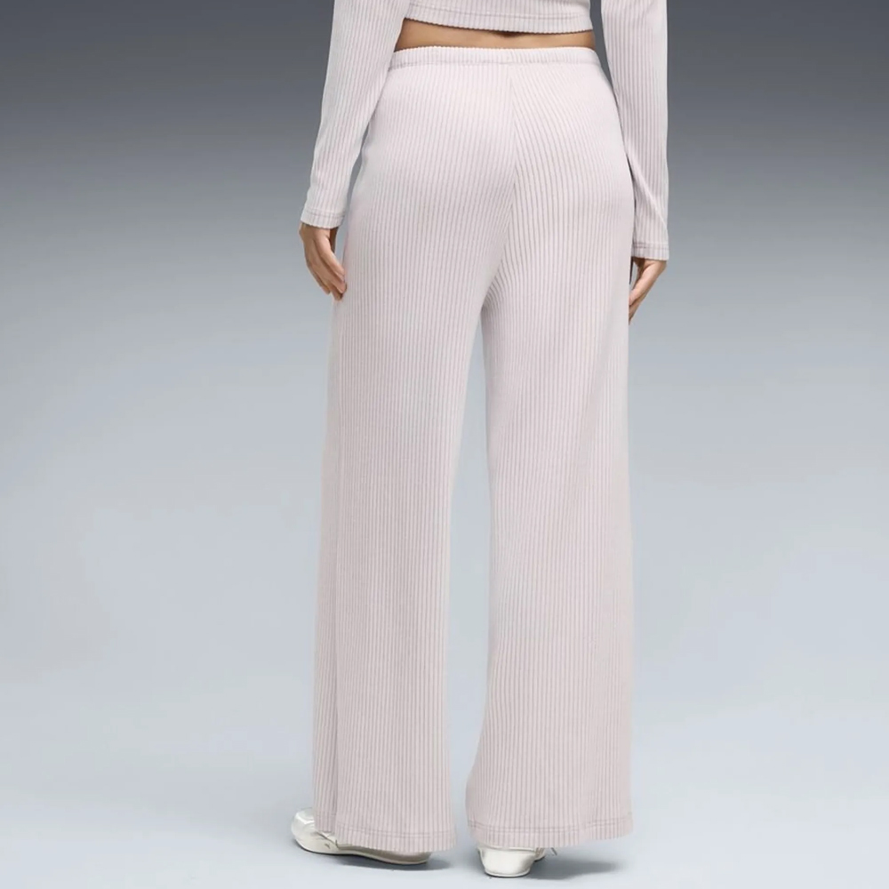 PUMA Essentials Ribbed Wide Leg Soft Touch Pants Γυναικείο Παντελόνι Φόρμας - 2