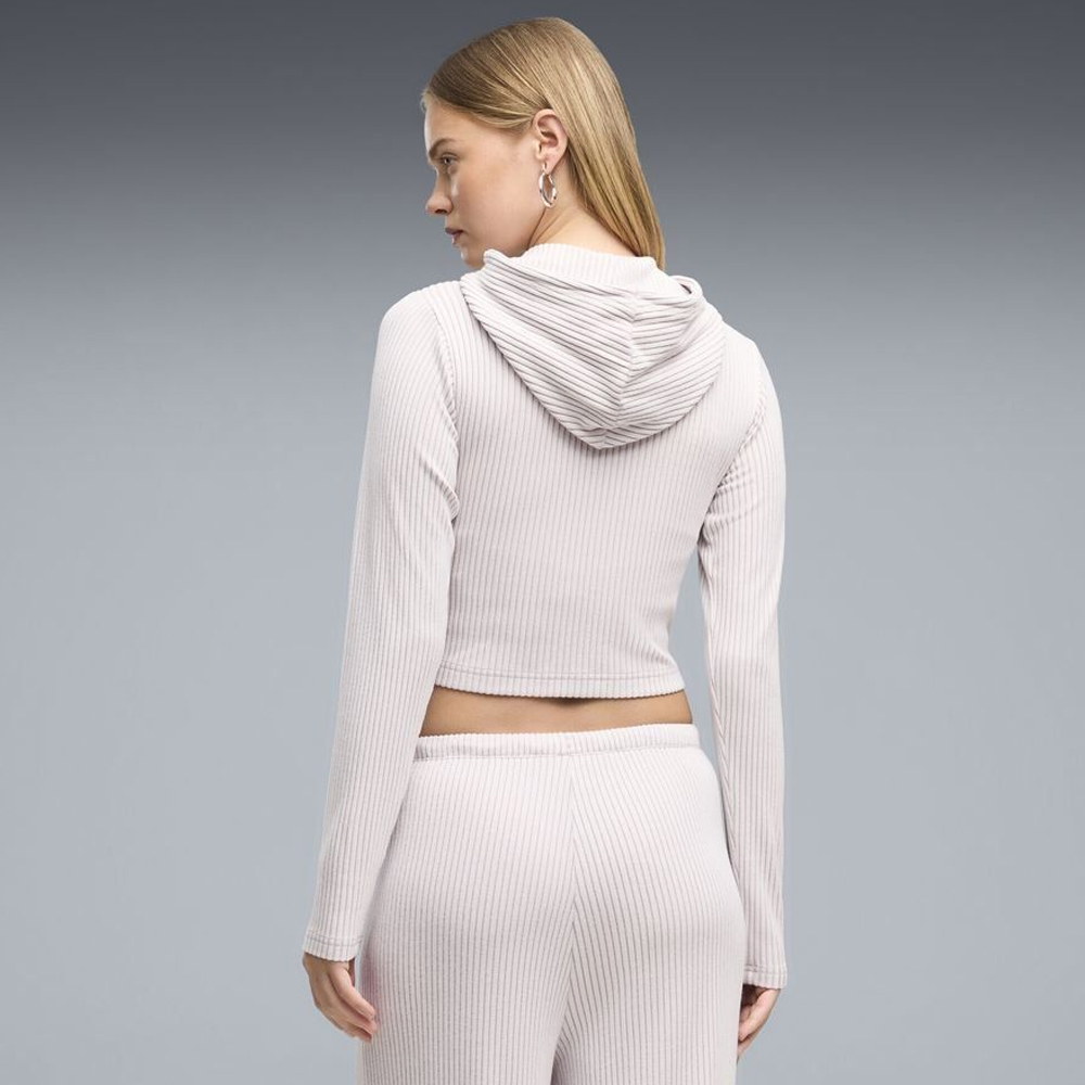 PUMA Essentials Ribbed Hoodie Γυναικεία Ζακέτα Με Κουκούλα - 2
