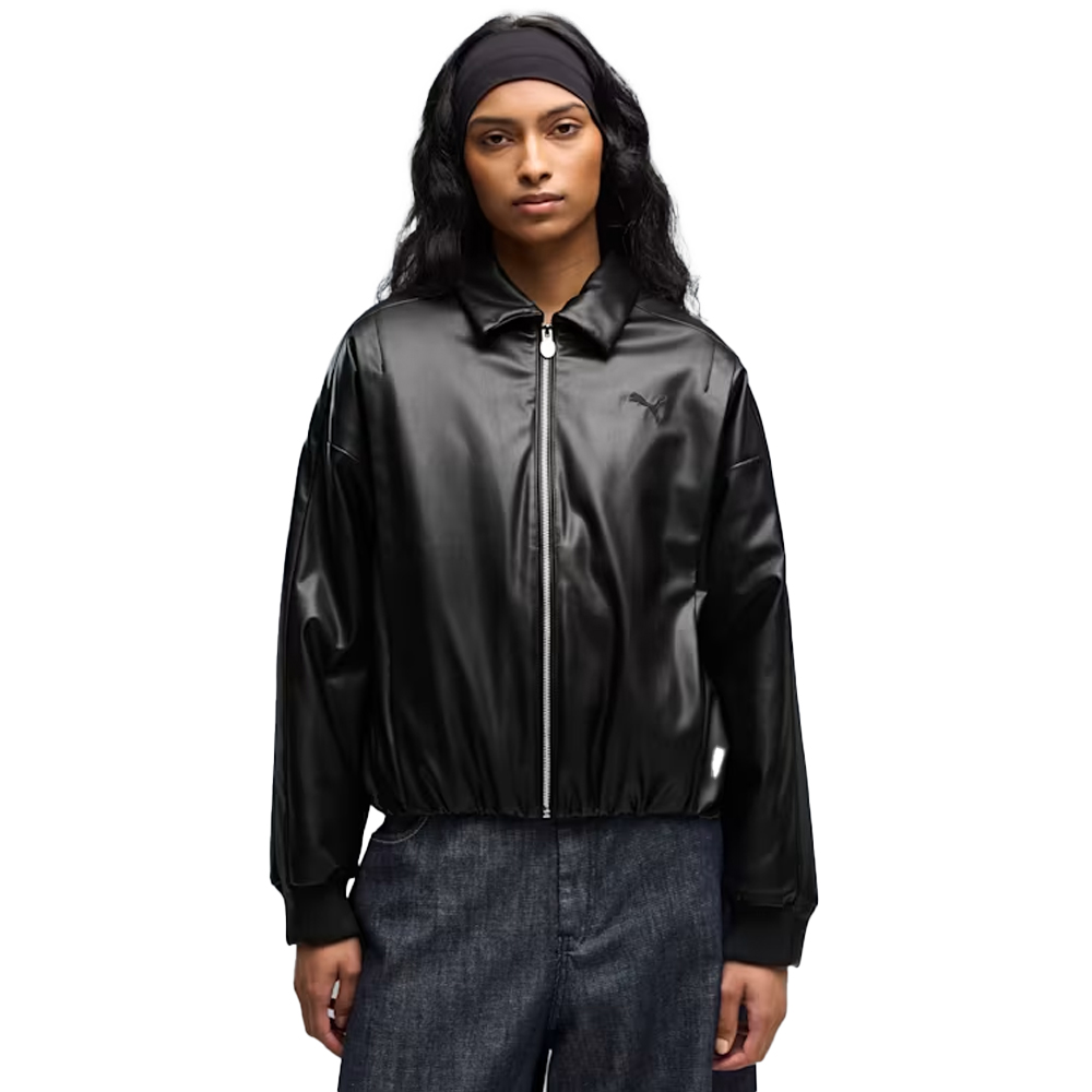 PUMA Future Puma Archive Pleather Jacket Γυναικείο Μπουφάν - Μαύρο