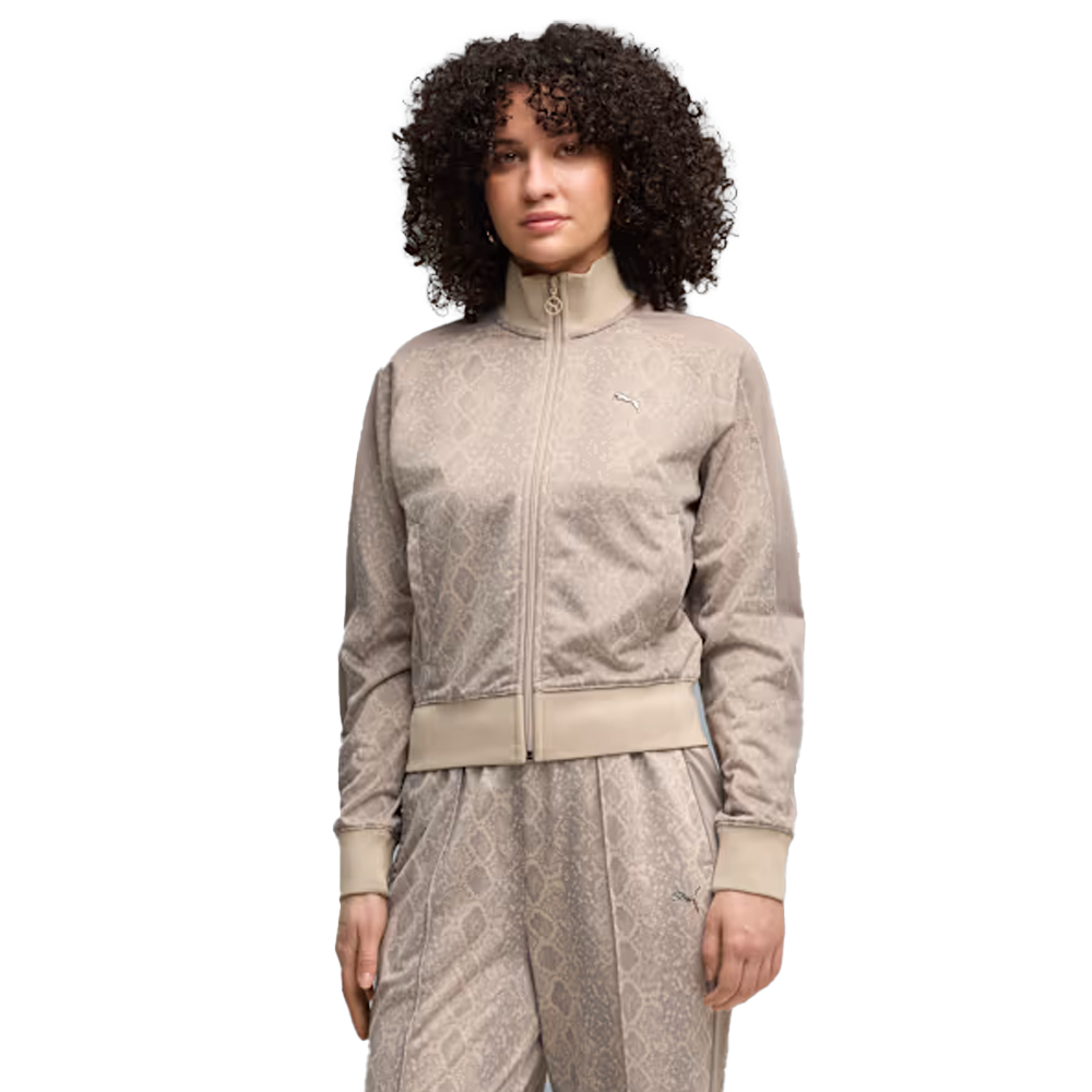 PUMA T7 Snake Short Track Jacket Γυναικεία Ζακέτα - Μπεζ