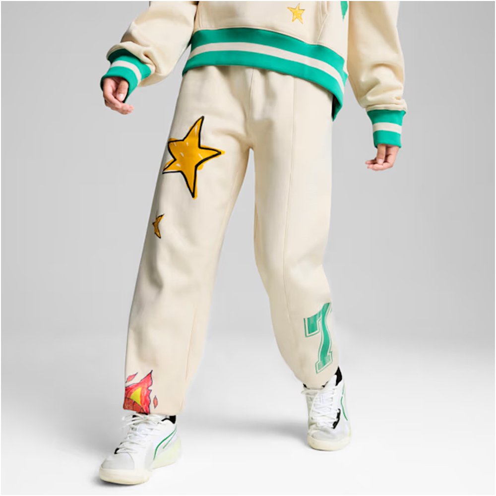 PUMA Getting Crafty Sweatpants Unisex Παντελόνι Φόρμας - Μπεζ