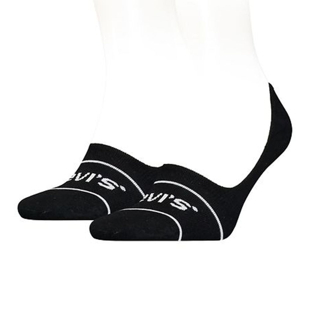 LEVI'S Low Rise 2 pairs Socks Unisex - Παιδικές Κάλτσες 2 ζεύγη Μαύρο - Μαύρο